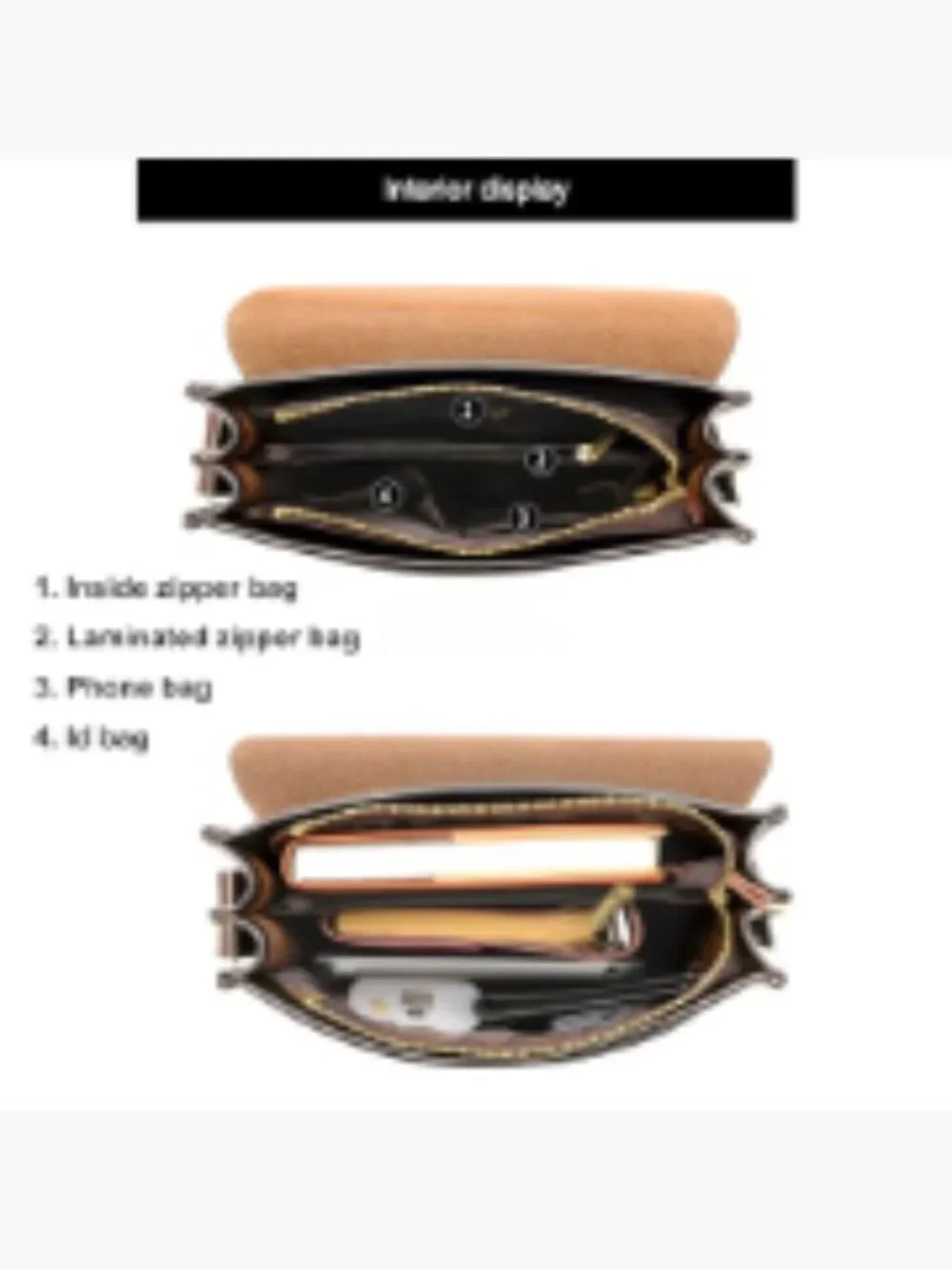 PU Leather Crossbody Messenger Bag for Men Women Travel Work Business Satchel